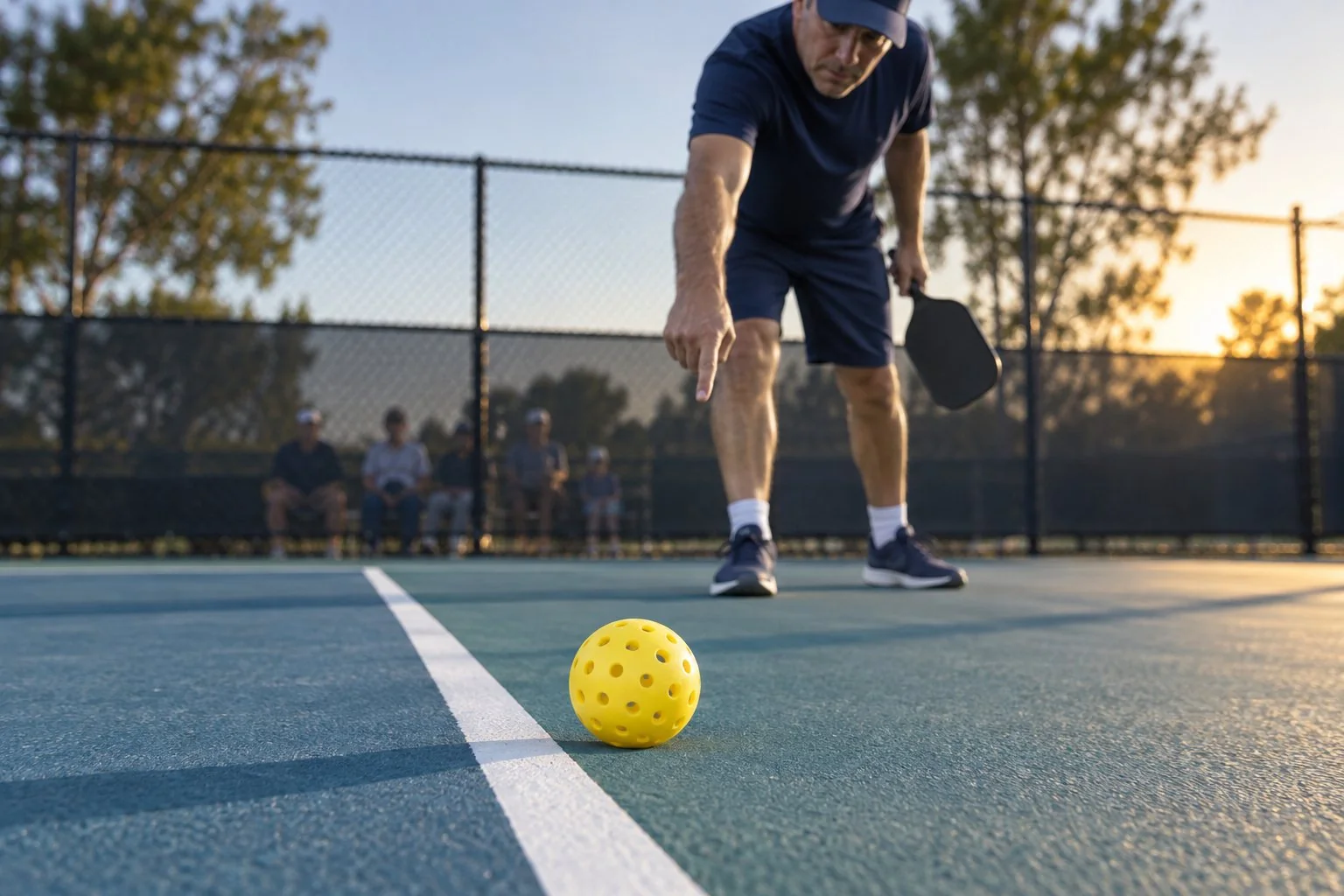 Minh họa pha bóng và nguyên tắc tự gọi bóng trong pickleball
