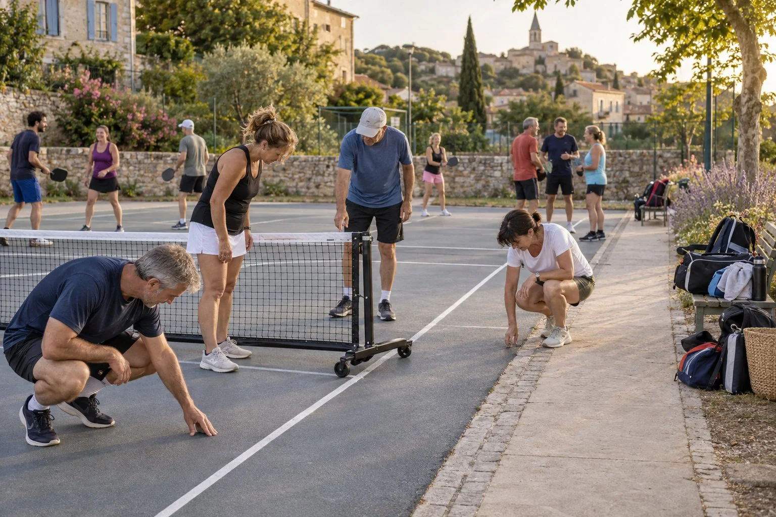 Contrôle du périmètre autour d’un filet portable