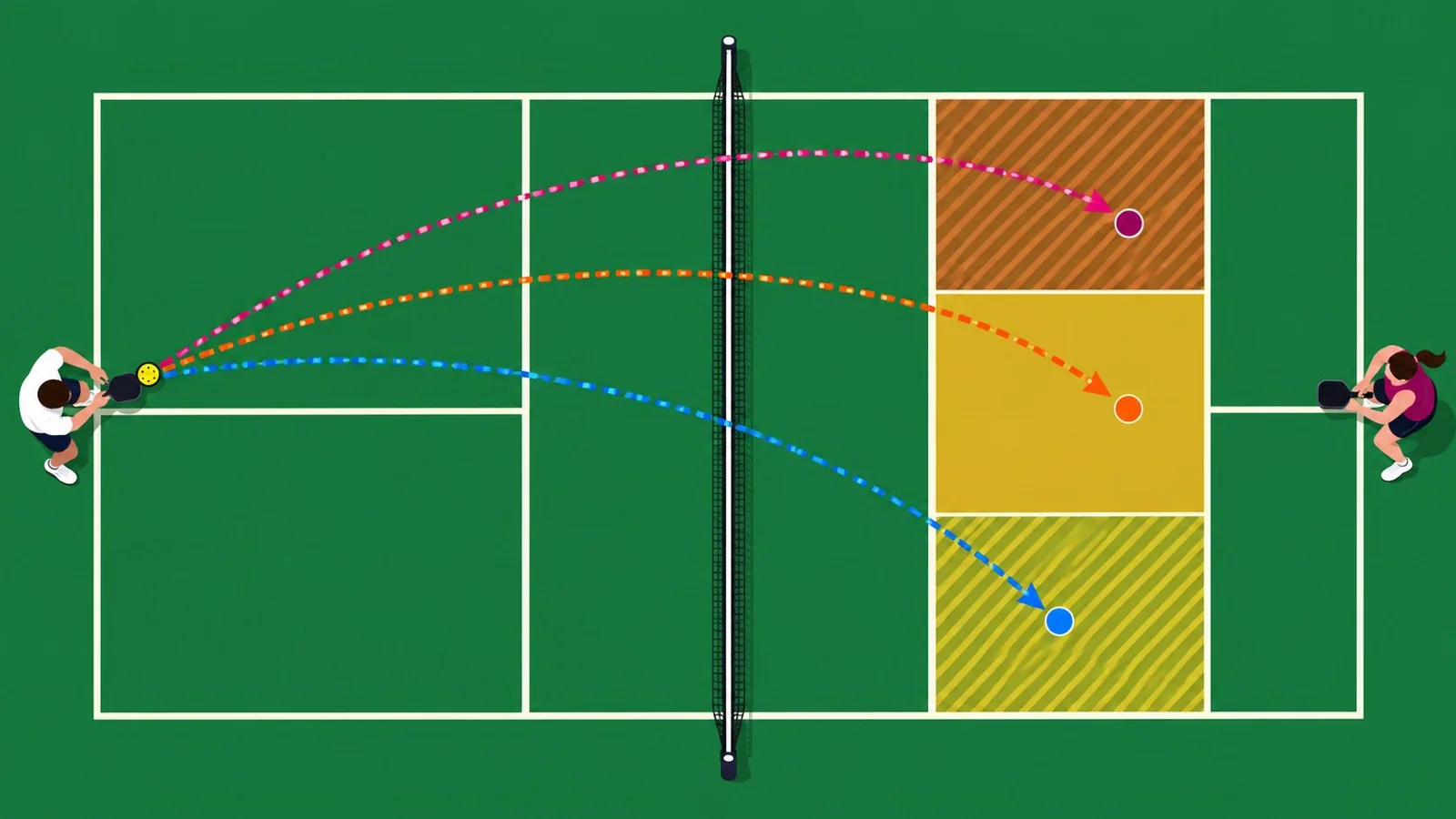 Diagrama de progressão do treino de backhand com alvos