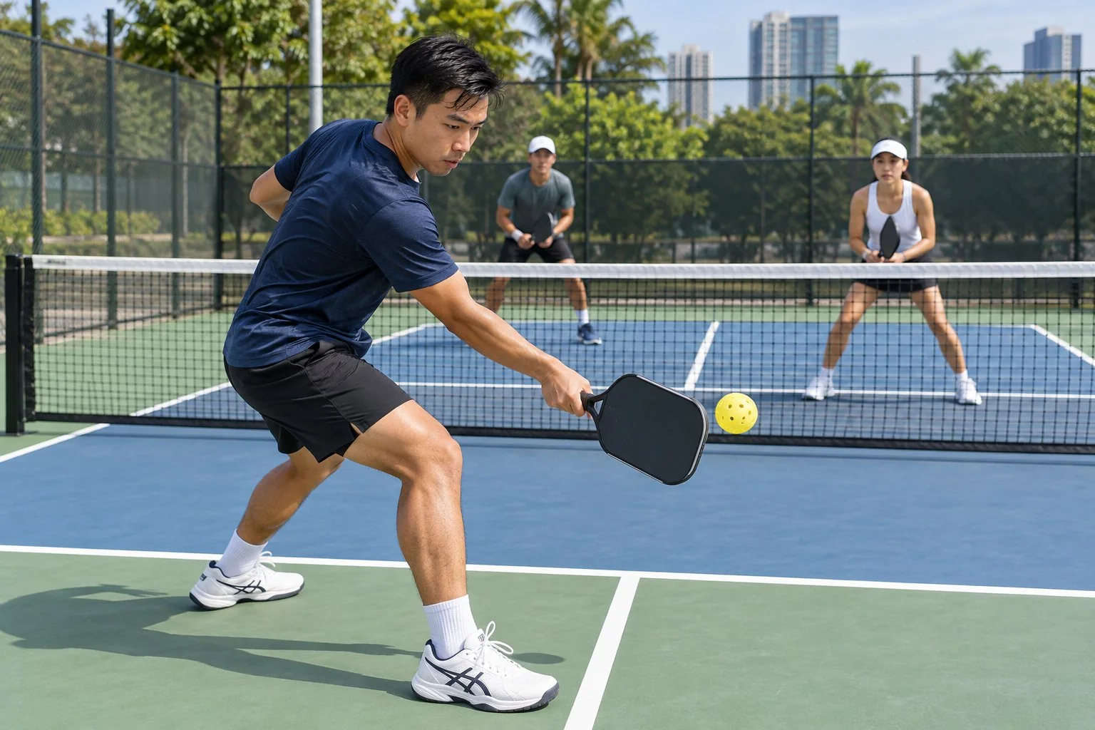Cận cảnh điểm chạm phía trước thân khi thực hiện flick trái tay