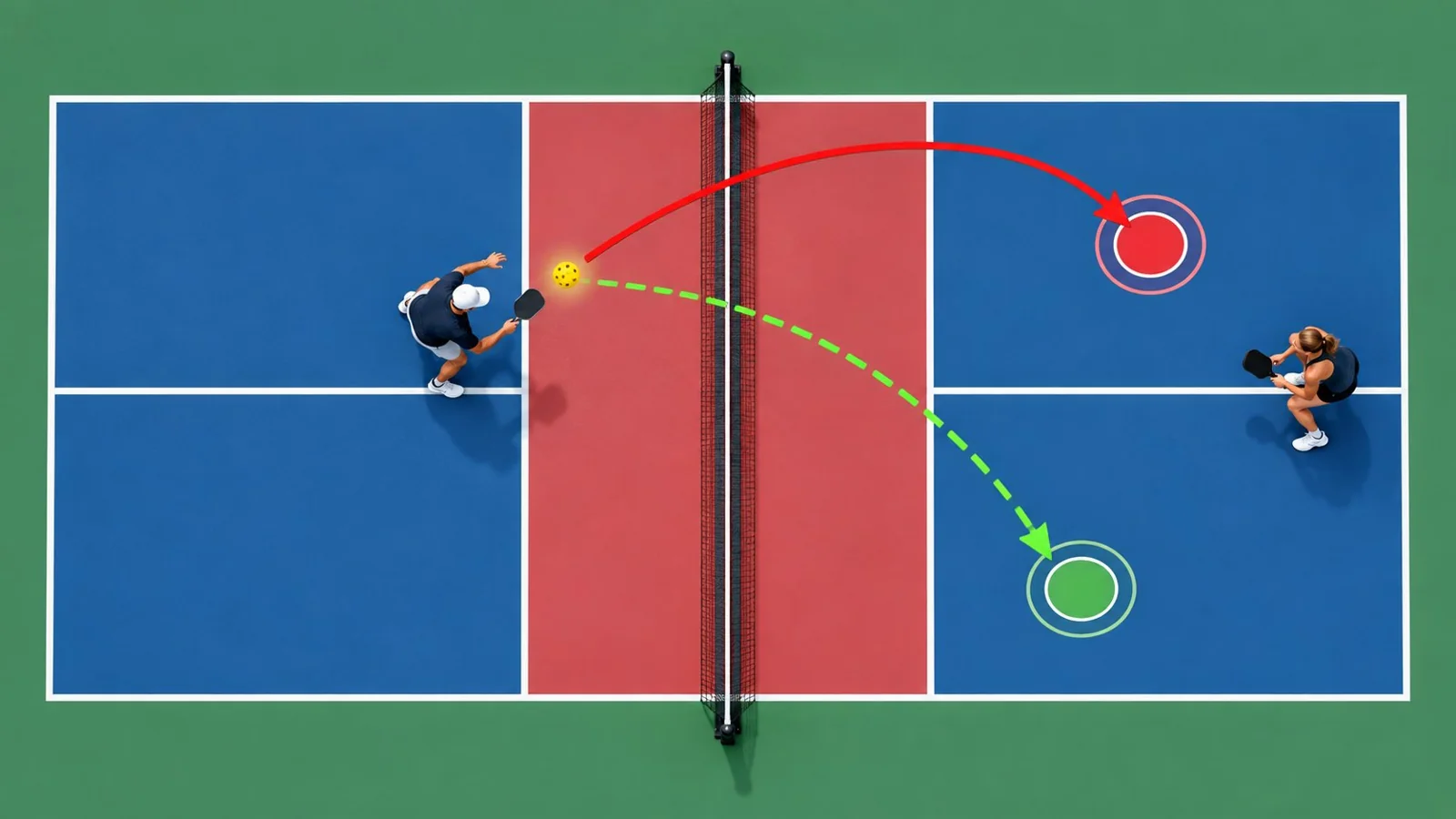 Diagrama de objetivos bajos y alternativa de control ante una bola que cae