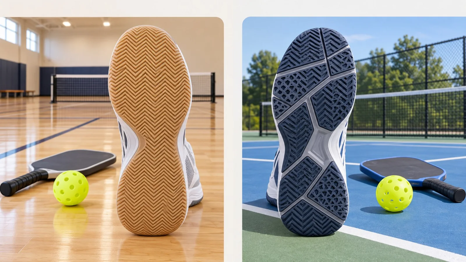 Kiểm tra độ ổn định khi dừng ngang trên sân pickleball