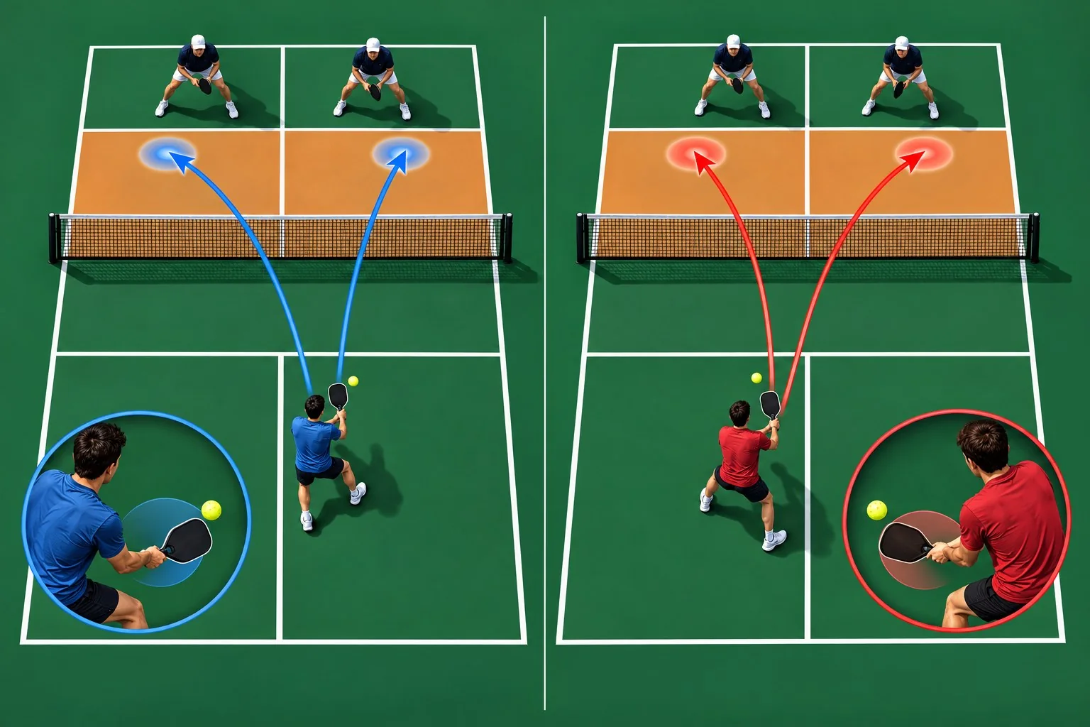 Side-view sequence showing the reset split step, stopped base, and compact push