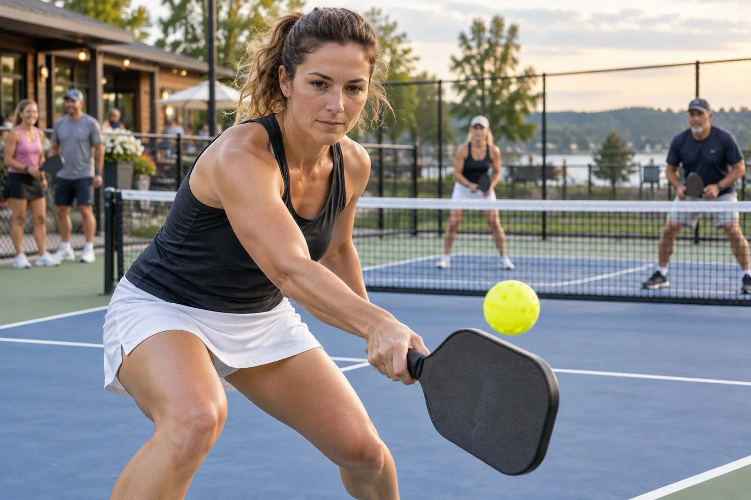 Schéma de placement, split-step et trajectoire profonde au pickleball