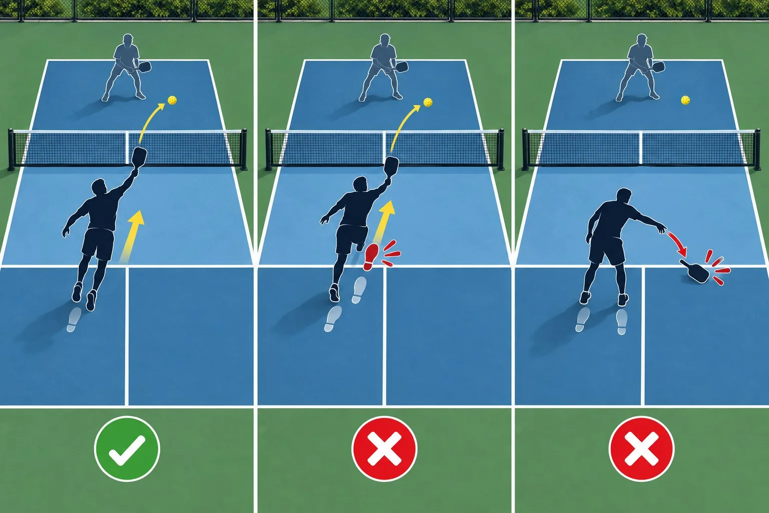 Ba tình huống gây lỗi động lượng trong pickleball
