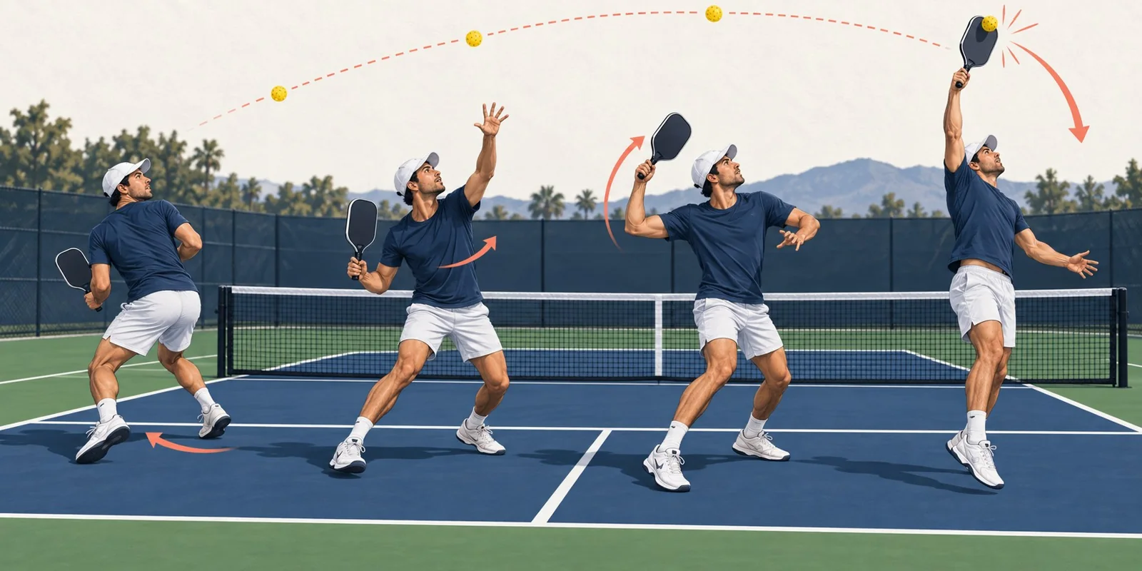 Overhead diagram showing the decision between air contact and a safe bounce