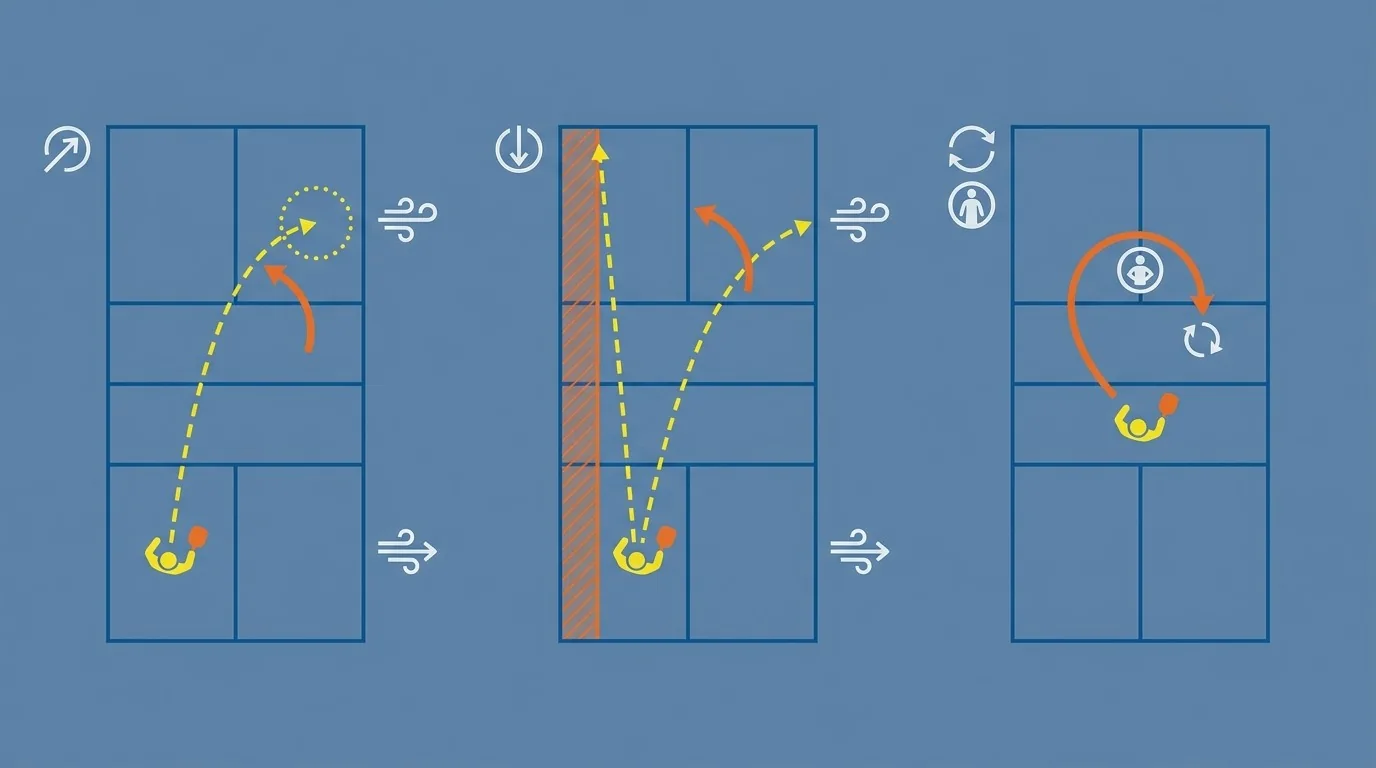 Three wind-adjustment choices for height, depth, and lateral target margin