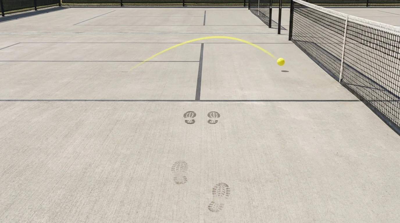 Sequência visual de avanço e split-step na zona de transição