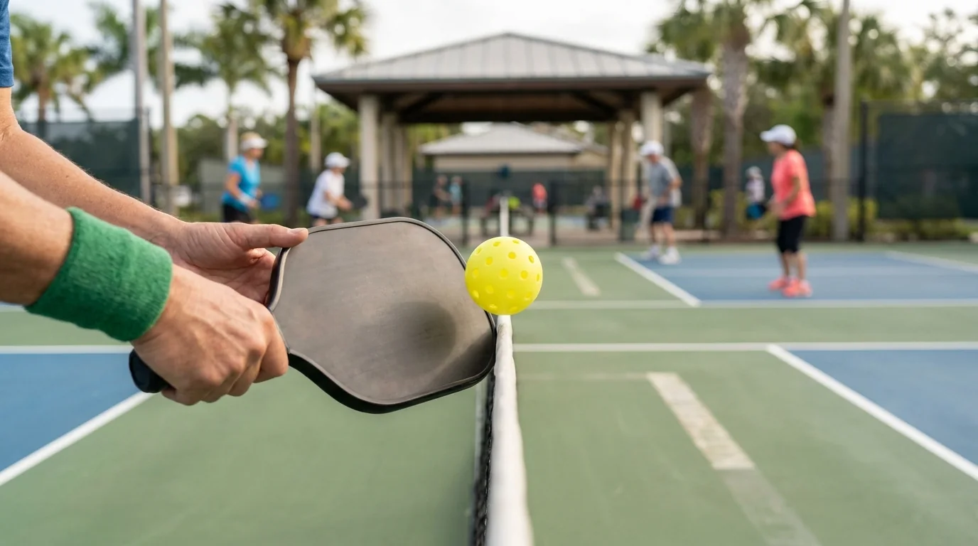Cận cảnh điểm chạm drop volley pickleball