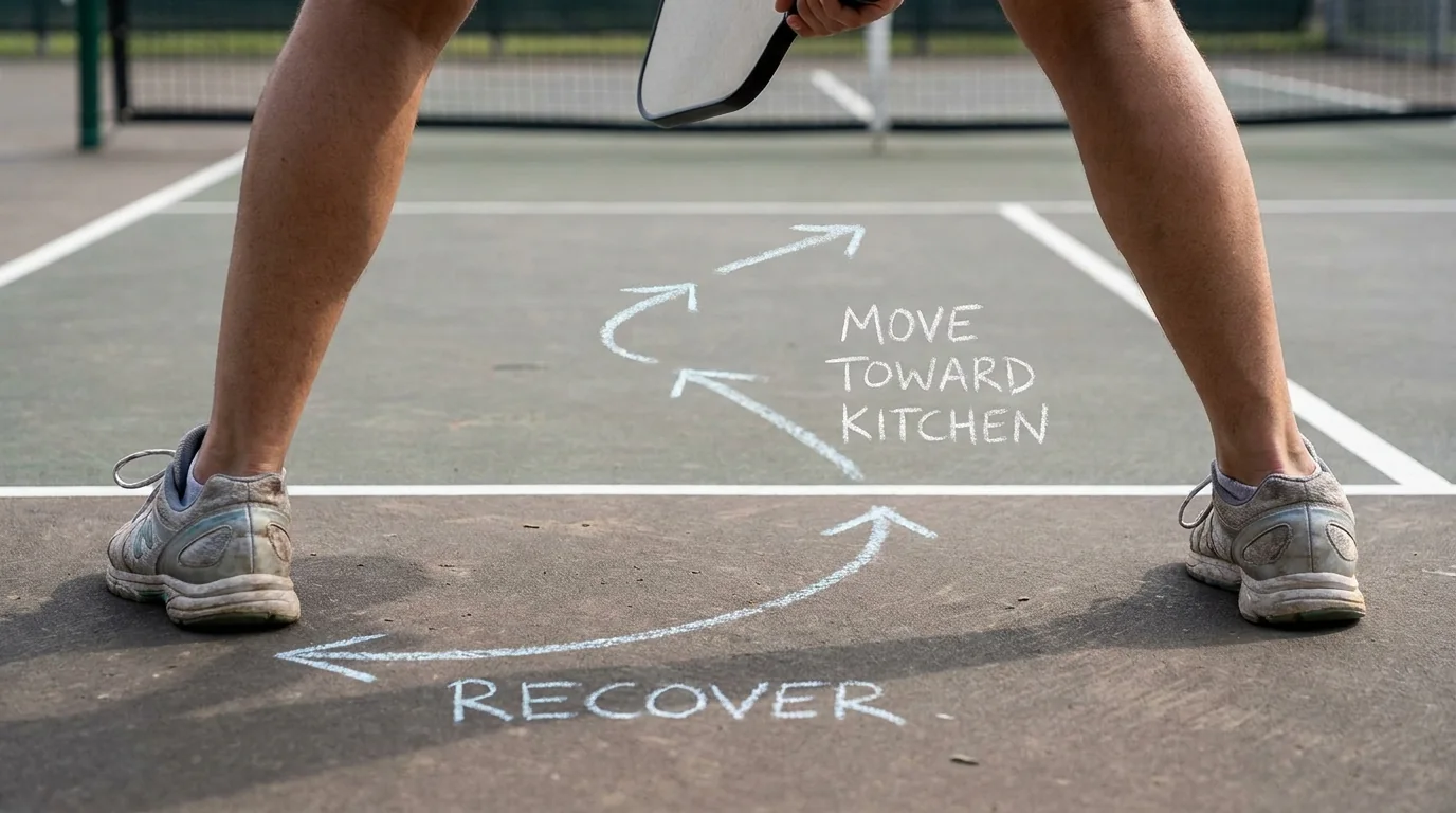 Balanced baseline setup after the return, ready to move forward