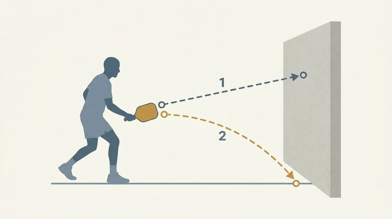 Sơ đồ đường bóng hard feed và reset volley trước khi bóng nảy