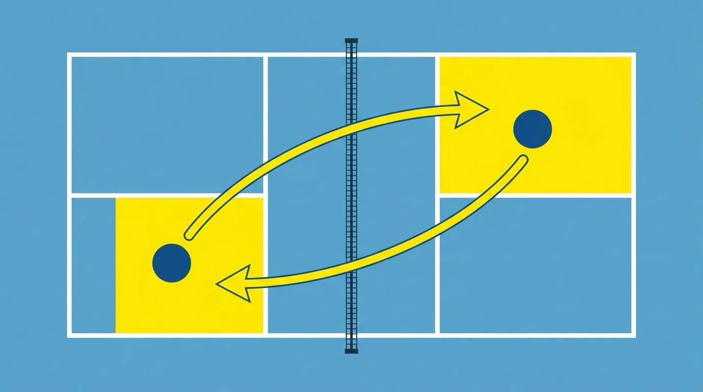 Diagrama de meia quadra usada no início do skinny singles