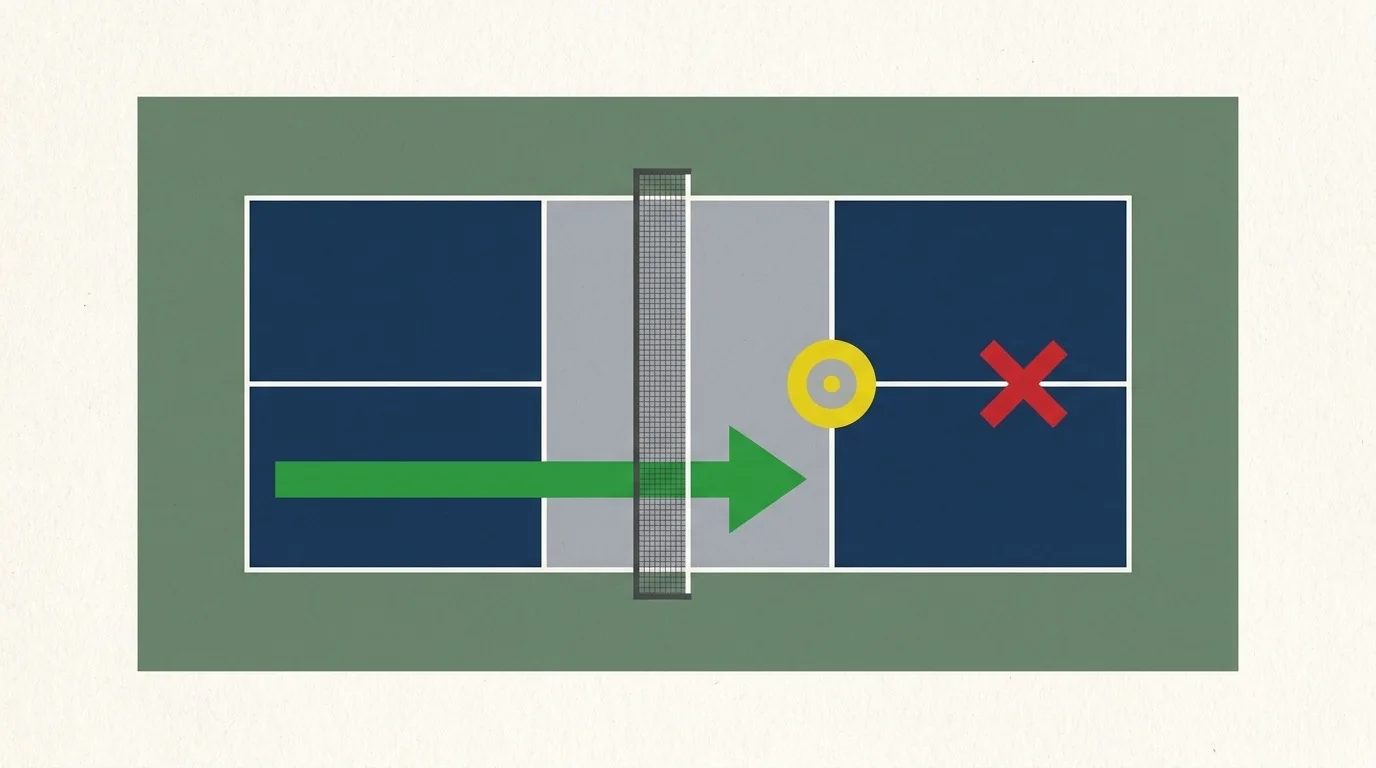 Diagrama visual de las tres decisiones en la zona de transición