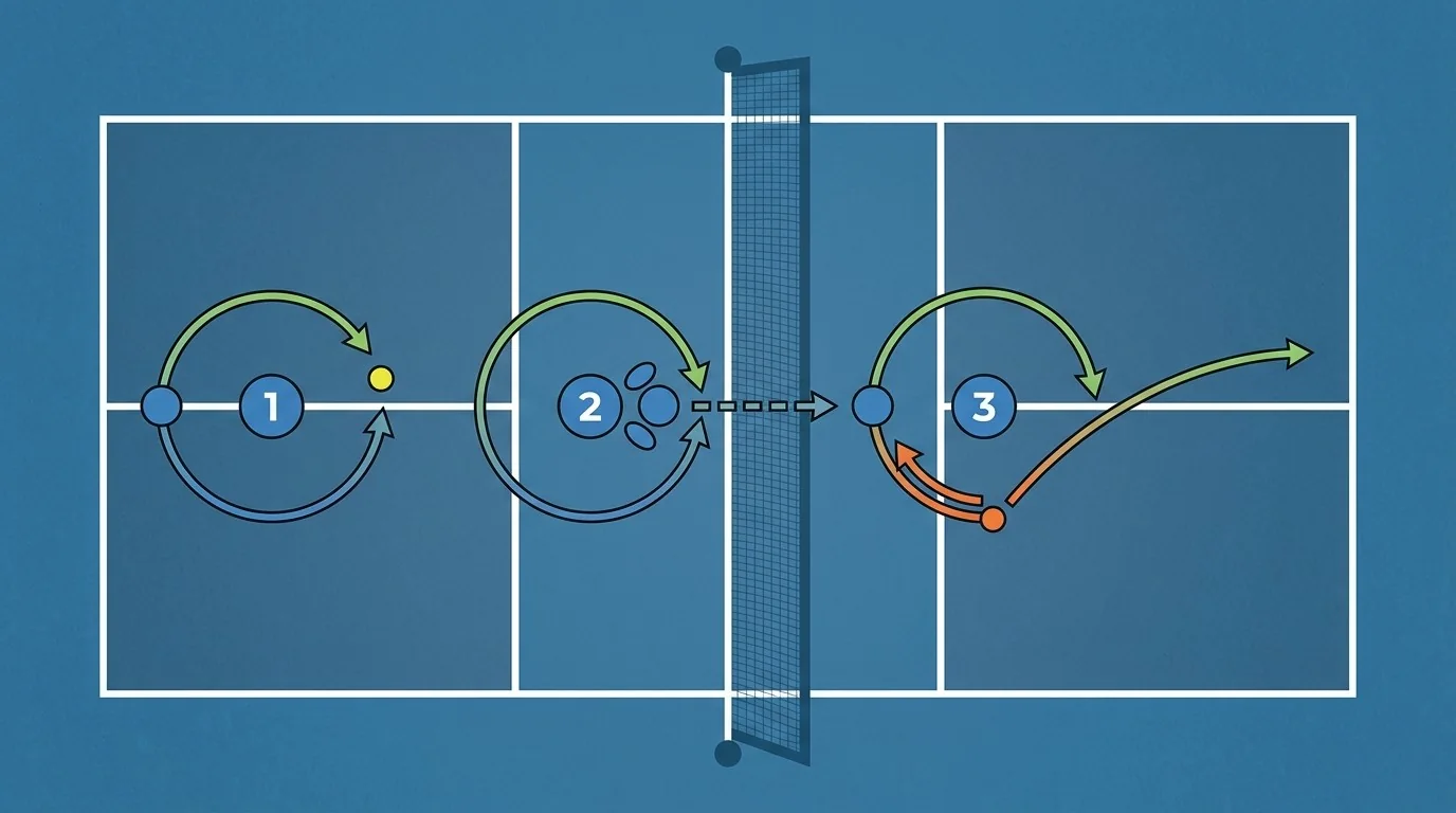 Diagrama de avanço, split-step e reset na zona de transição