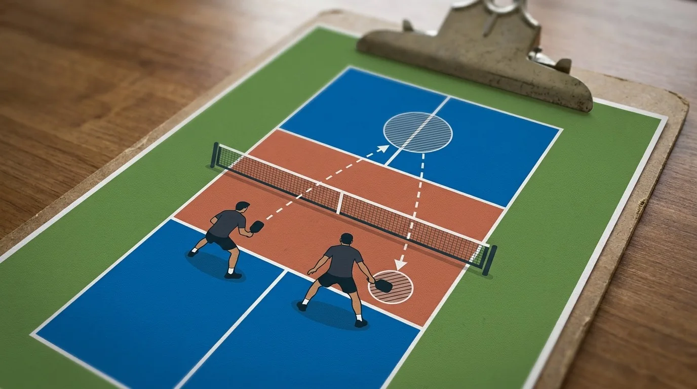 Trayectorias y objetivos de un dink muerto en la cocina del pickleball